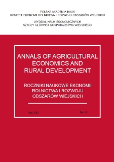 Roczniki Ekonomii Rolnictwa i Rozwoju Obszarów Wiejskich