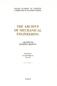 Archive of Mechanical Engineering