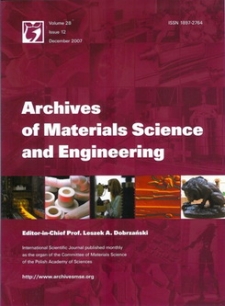 Archives of Materials Science and Engineering